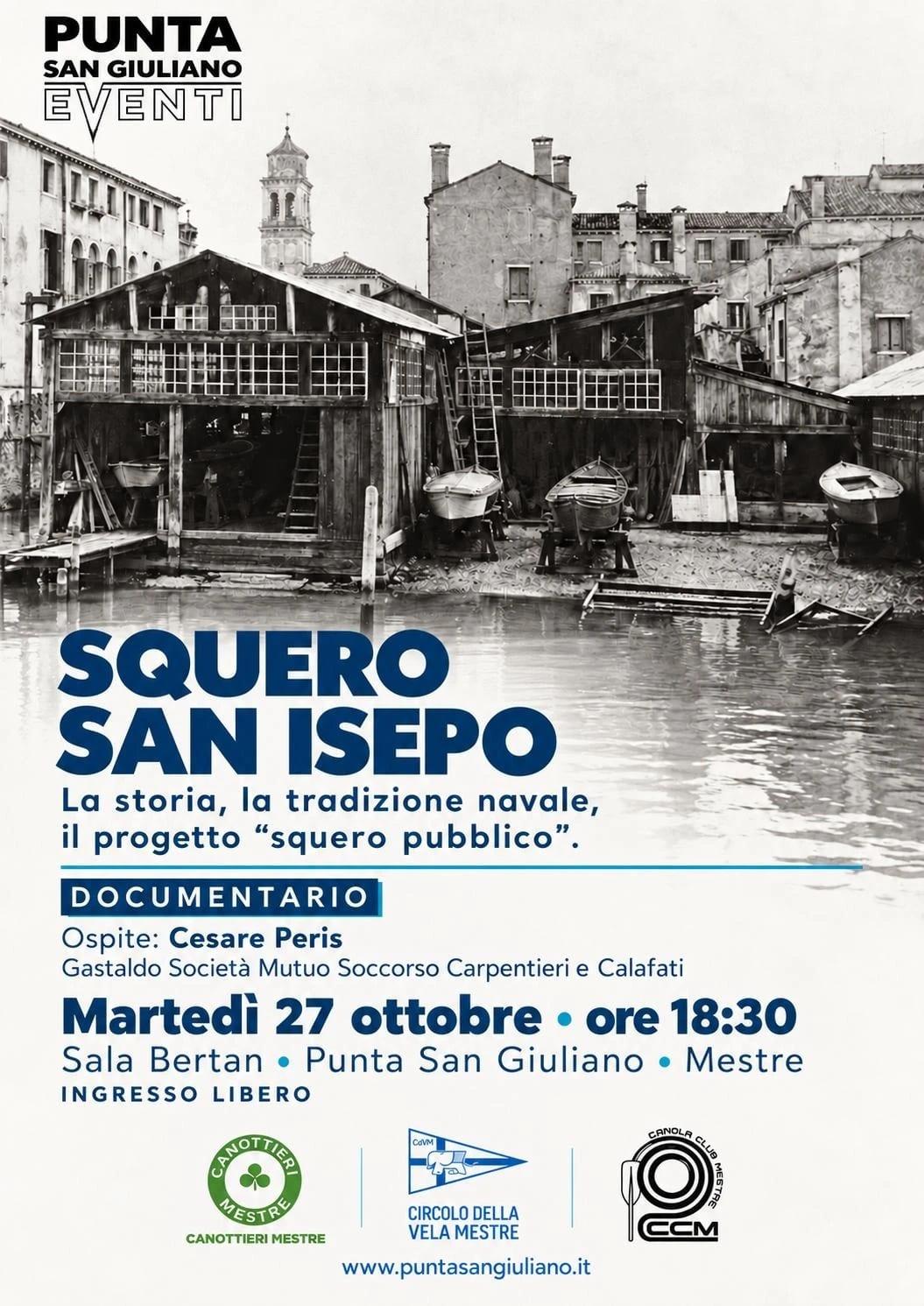 Locandina: Squero San Isepo, mar 27 ottobre, Sala Bertan